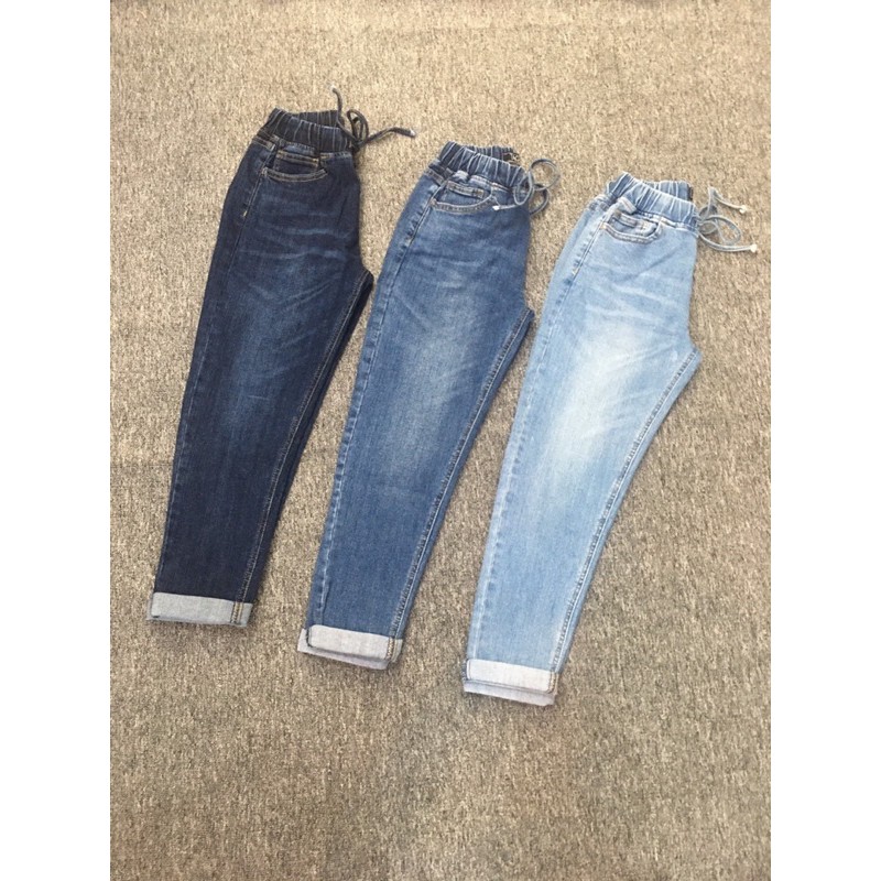 QUẦN JEANS BAGGY LƯNG THUN XUẤT KHẨU