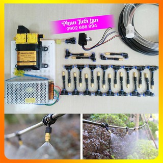 Máy Bơm Đôi Phun Sương Tưới Cây Béc Phun Sương Đồng Làm Mát Tưới Lan Cây Cảnh