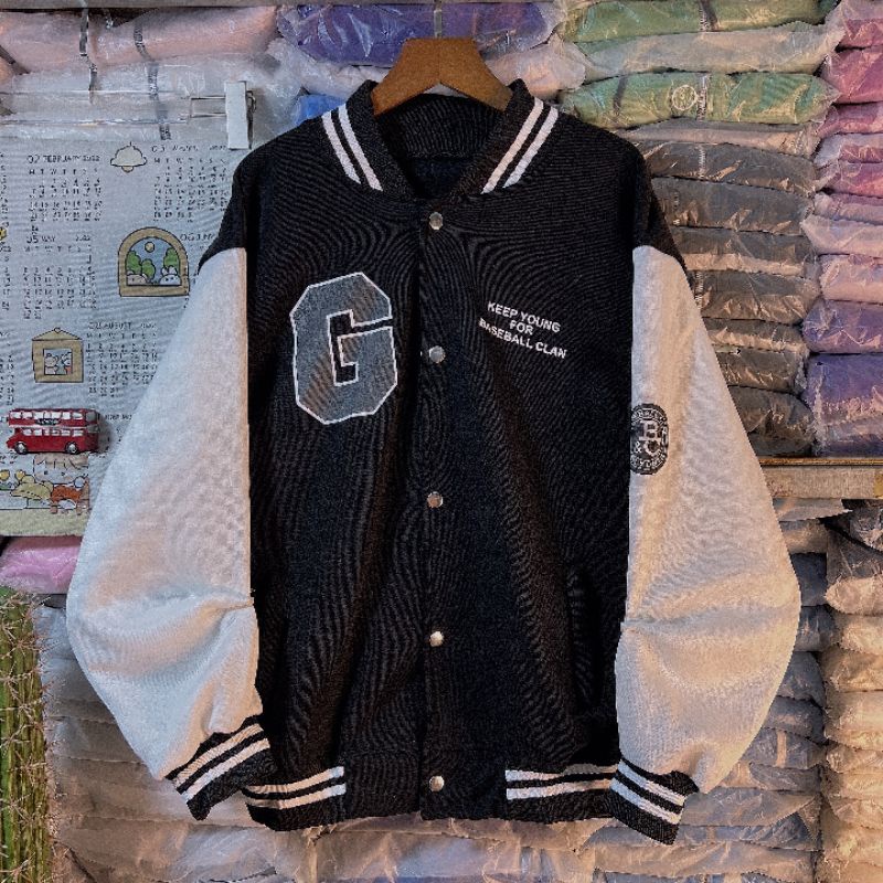 Áo khoác Bomber/Varsity Logo G Unisex Form Rộng Phong Cách Ulzzang - Sayhey Clothing
