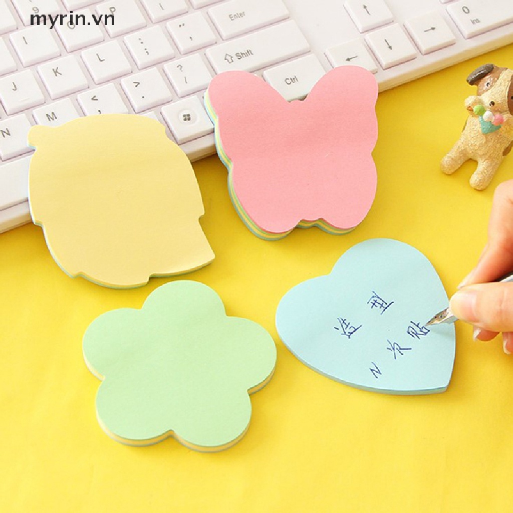 Bộ 100 Giấy Ghi Chú Họa Tiết Trái Tim / Ngôi Sao / Chiếc Lá Xinh Xắn Vn VN VN