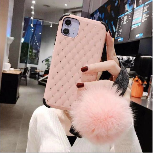 Ốp Chống Sốc💖FREE SHIP💖Ốp Chống Sốc Đính Đá Kèm Bông Siêu Đẹp - Giá Cực Rẻ | BigBuy360 - bigbuy360.vn