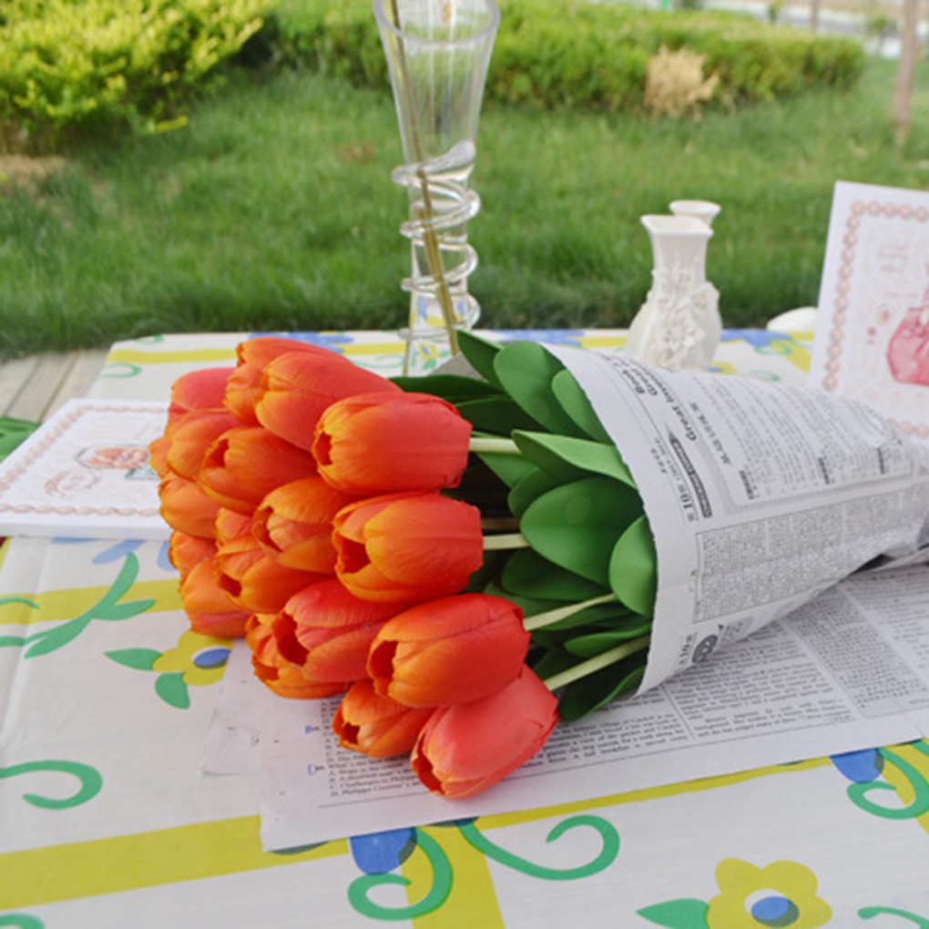 Hoa Tulips giả trang trí phòng khách - Bộ 2 bông
