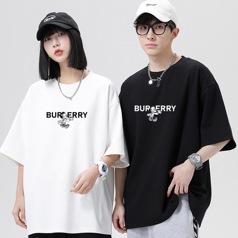 Áo thun tay lỡ Nam Nữ form rộng in Burberry Mickey phiên bản Premium 100% cotton cao cấp
