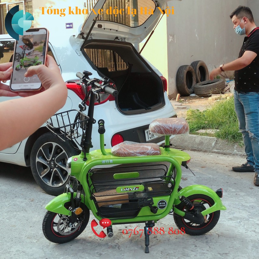 Xe đạp điện Lihaze 🔥 HÀNG CHÍNH HÃNG 🔥 Xe điện gấp gọn Lihaze pin 15a chạy tối đa 70km