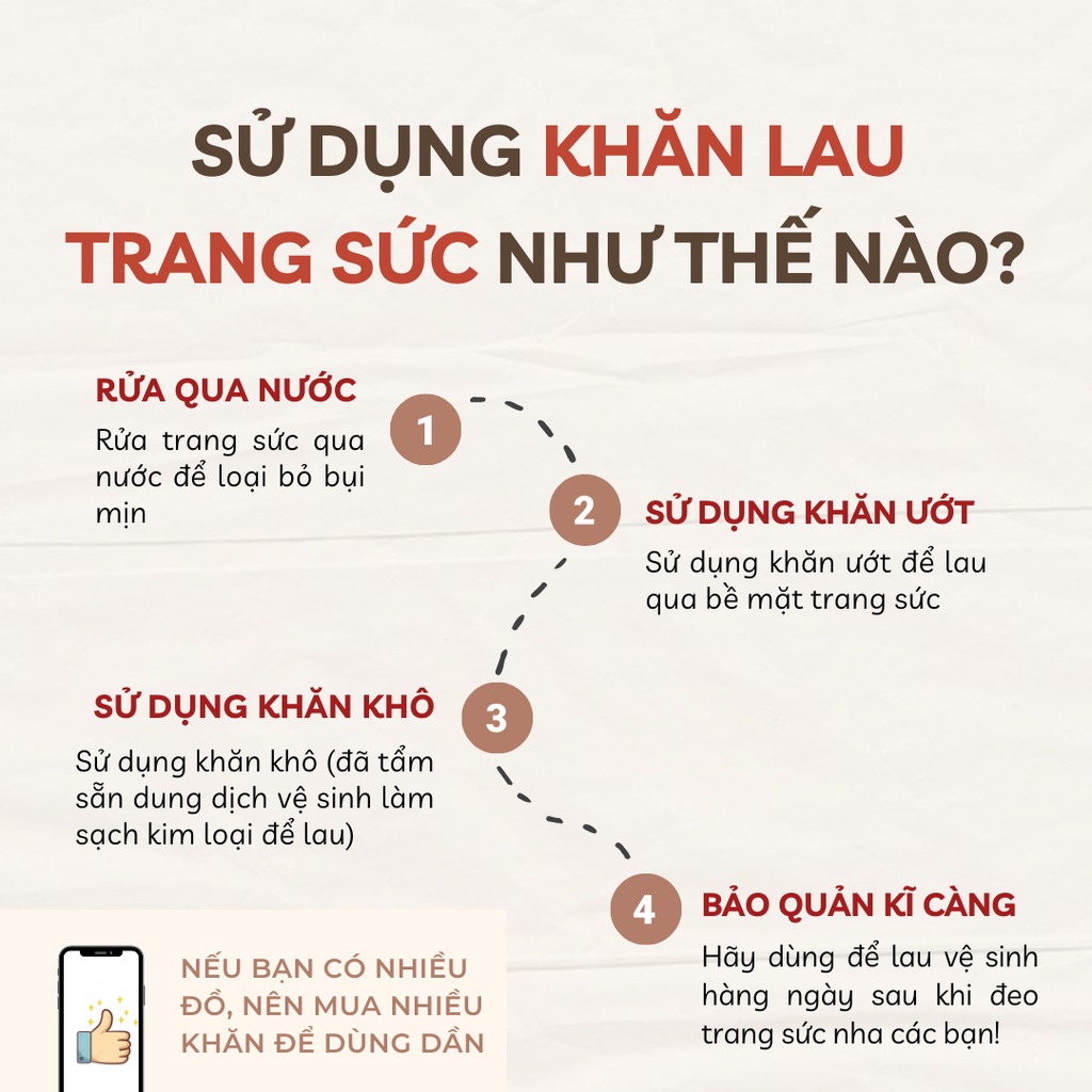 KHĂN LAU TRANG SỨC BẠC - lau chùi làm sạch kim loại (COMBO DỤNG CỤ VỆ SINH ĐỒNG HỒ và trang sức)