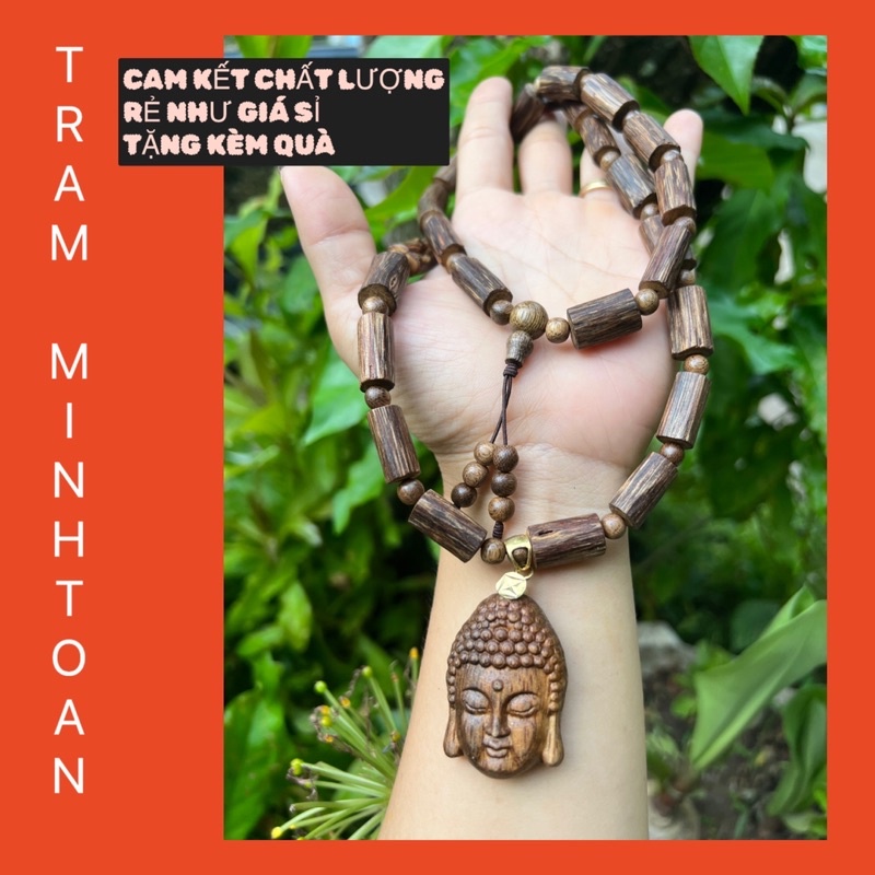 Bộ VÒNG CỔ trầm hương trúc tự nhiên.