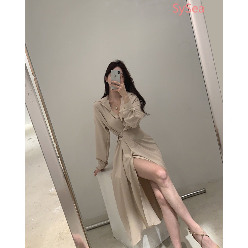 Đầm Polo Phối Dây Rút Thời Trang Mùa Hè Hàn Quốc Cho Nữ