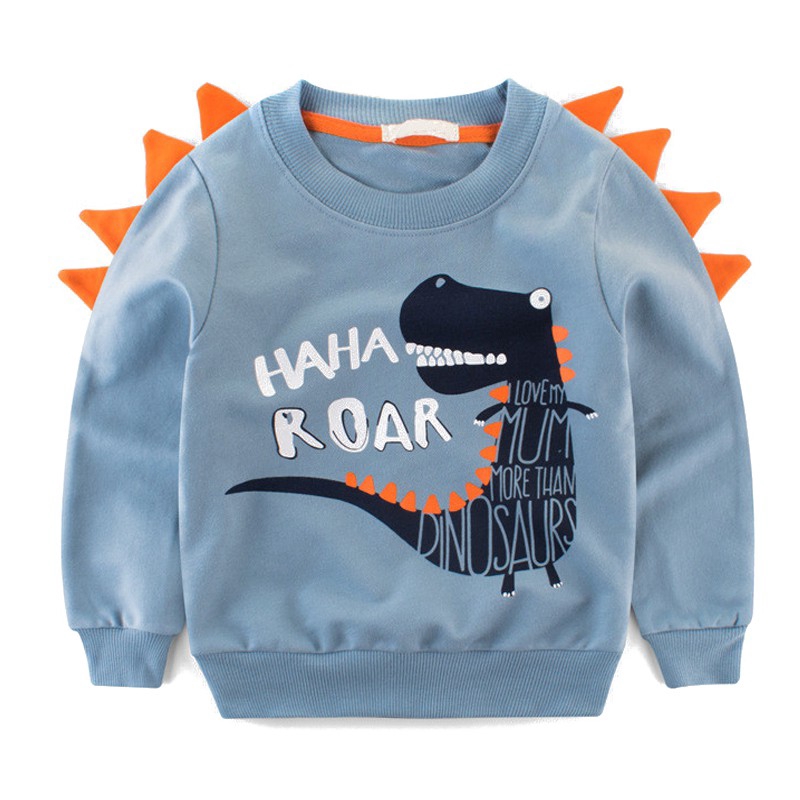 Áo nỉ dài tay in hình hoạt hình độc đáo ngộ nghĩnh cho bé trai