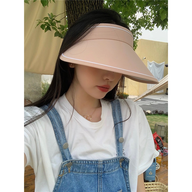 Nón Vải Hở Đầu Chống Tia Cực Tím Màu Trơn Hàn Quốc