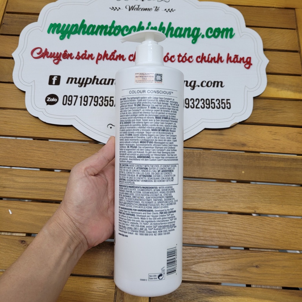 (CHÍNH HÃNG CÔNG TY) DẦU GỘI XẢ TĂNG PHỒNG TIGI COPYRIGHT VOLUME 970ML