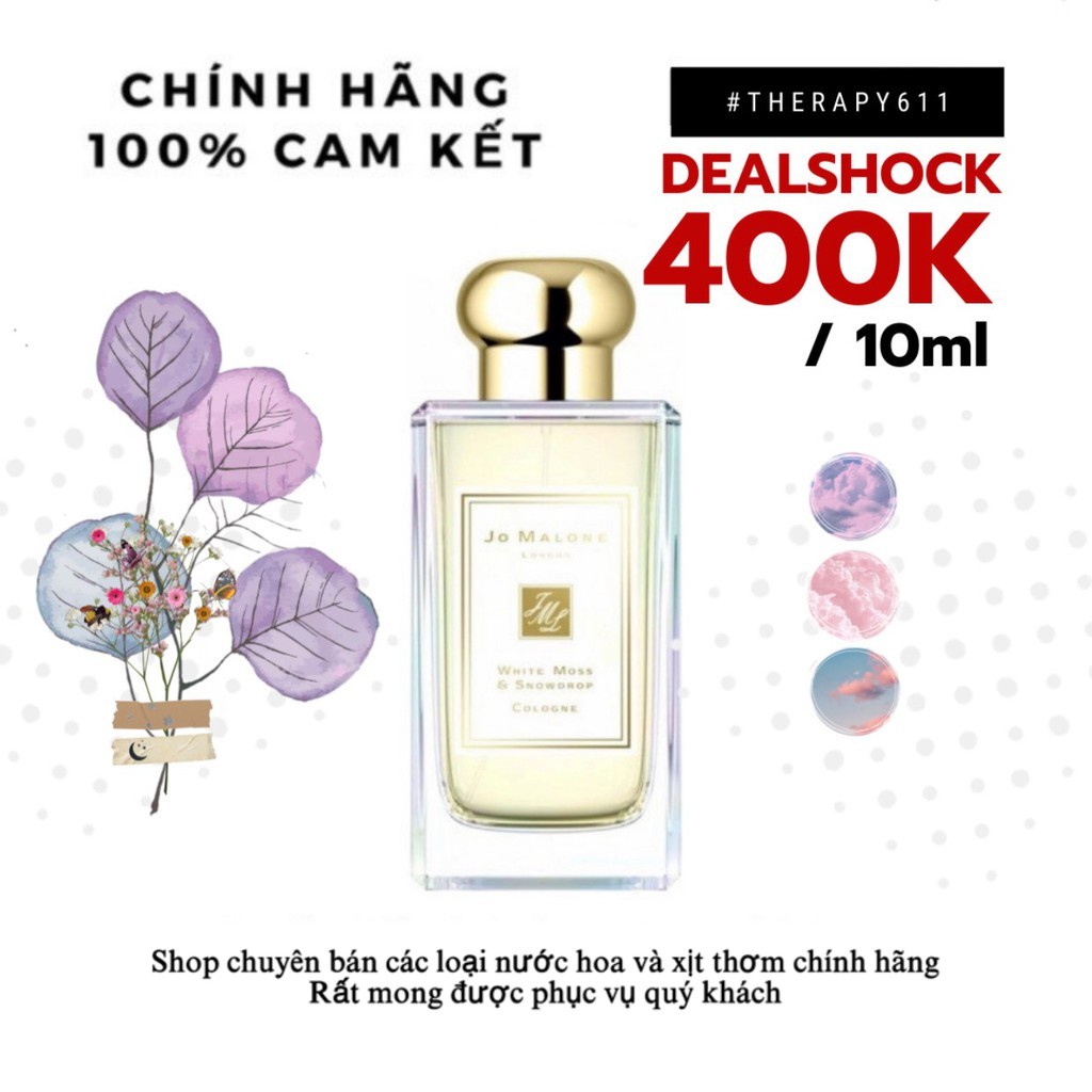 ..::✨Nước Hoa  WHITE MOSS & SNOWDROP - JoMalone / Nước Hoa Unisex ✨::..