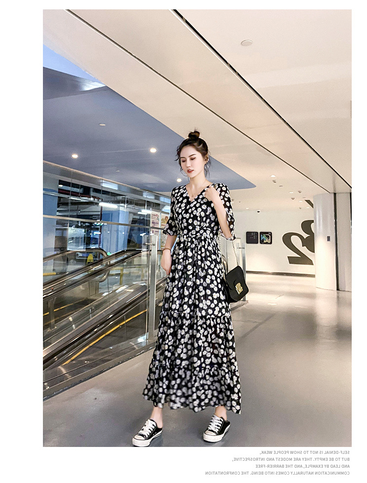 NRVP Đầm hoa phong cách Pháp thời trang nữ
