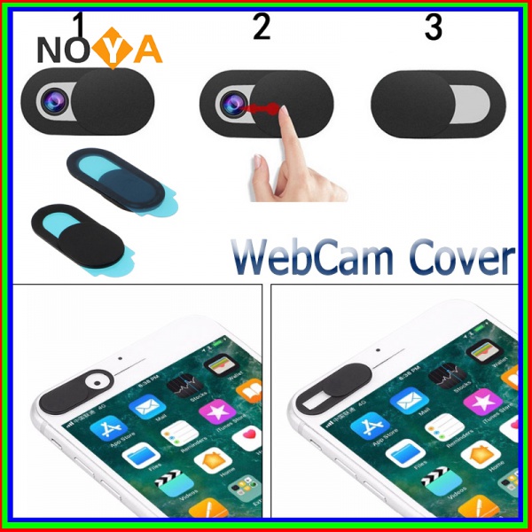 [Ready Stock] 2pcs/Set WebCam Cover Shutter Slider Plastic Camera Cover Phone Lens Web Cam Privacy Sticker