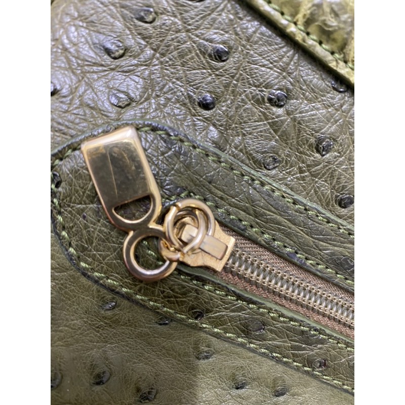 Túi cầm tay da đà điểu Ý-2-hands