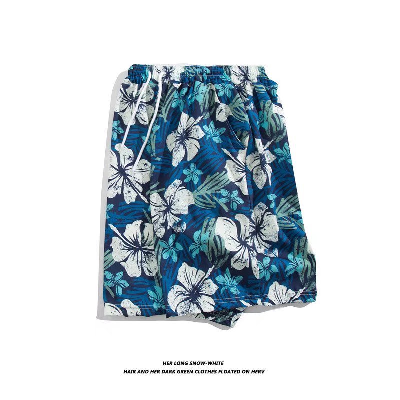 Quần Short Nam Đi Biển In Hoa Khô Nhanh Thời Trang Hawaii TTE200