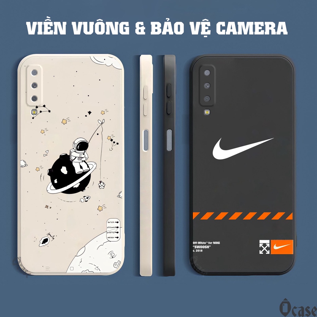 Ốp Lưng Samsung A7 2018 / A750 / A750F / A70 In Hình Nasa Vũ Trụ Cạnh Viền Vuông Có Bảo Vệ Camera