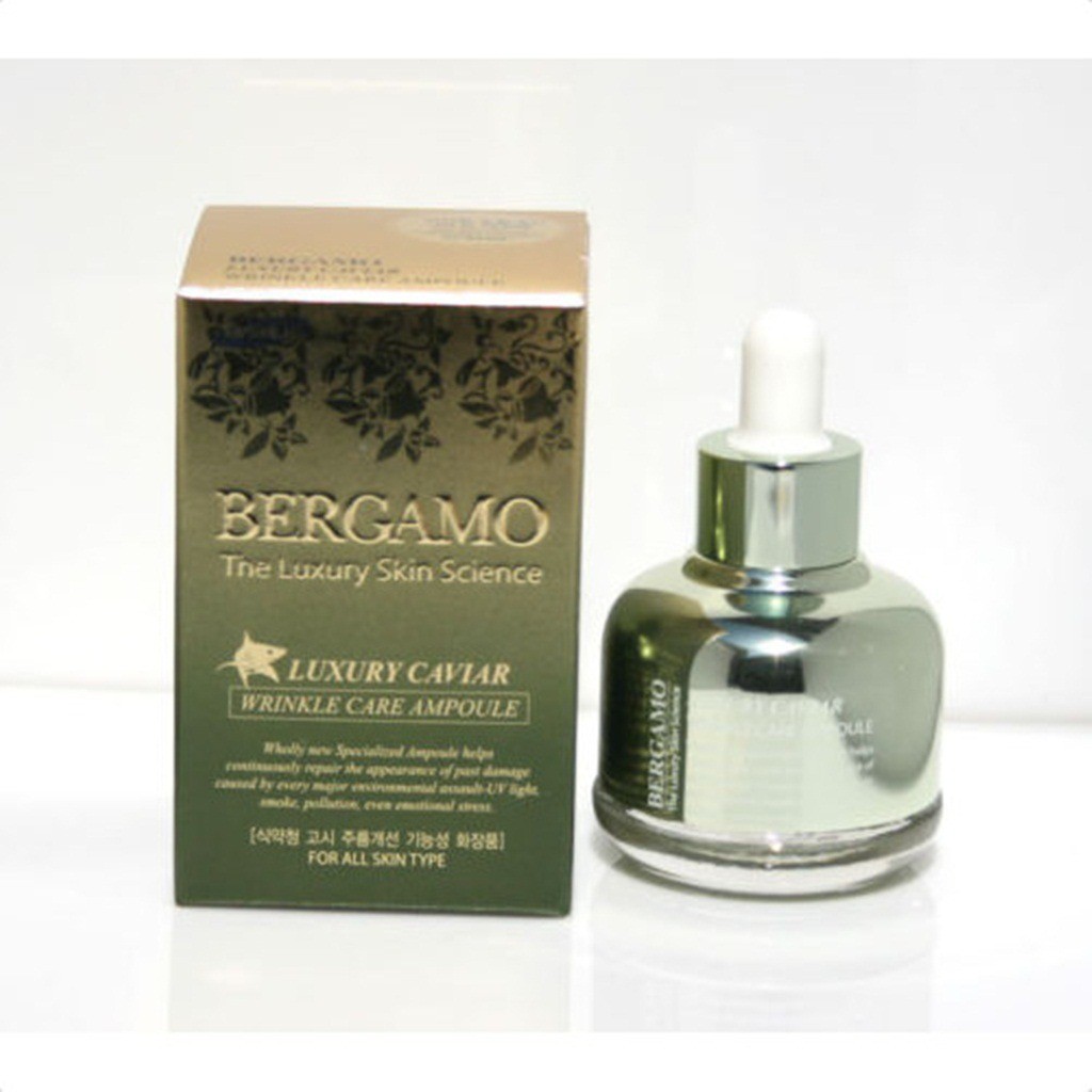 Tinh Chất Serum Bergamo Essence 110ml Gold 24k + Kem dưỡng Bergamo