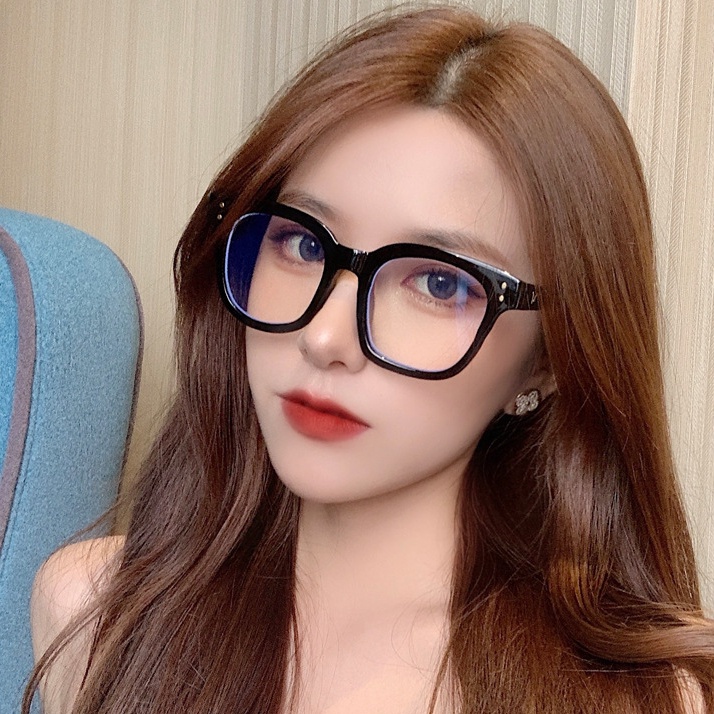 Kính Mát Gọng Đen Đơn Giản Chống Tia Sáng Xanh Thời Trang Cho Nữ