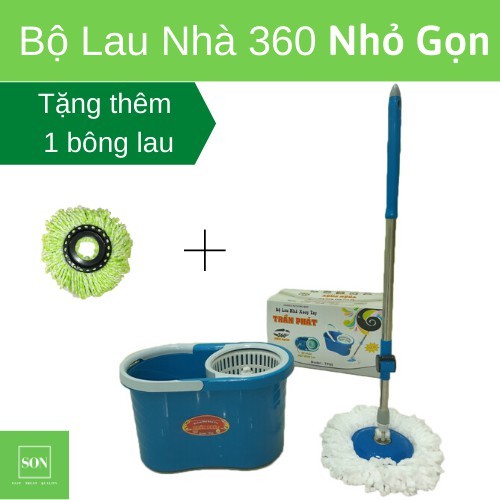 BỘ LAU NHÀ 360, THÔNG MINH , CÓ TAY XÁCH, BÁNH XE, TẶNG KÈM BÔNG LAU .
