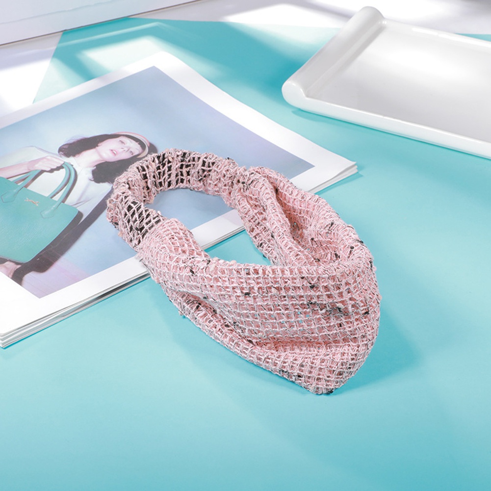 Băng đô bản rộng co giãn thêu hình hoa xinh xắn cho nữ