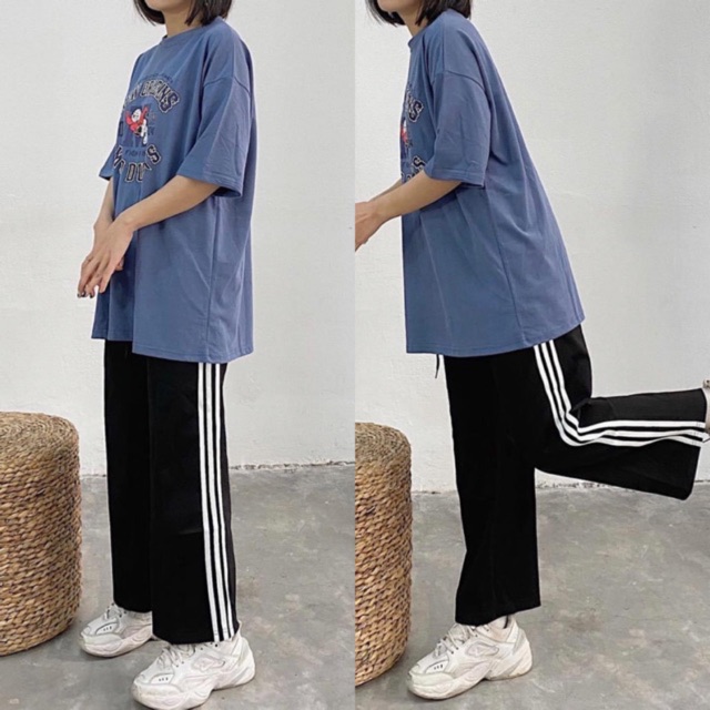 Quần 3 line ống rộng unisex HOMIES dáng suông