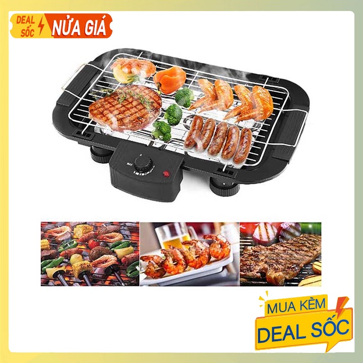 Bếp nướng thịt bằng điện, bếp nướng BBQ không khói tiện lợi cho gia đình dễ sử dụng