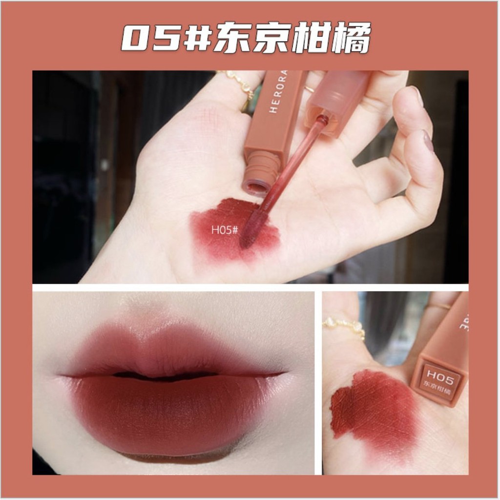 Son kem Herorangge vỏ vuông chất son mịn môi - Sammi beauty - G10