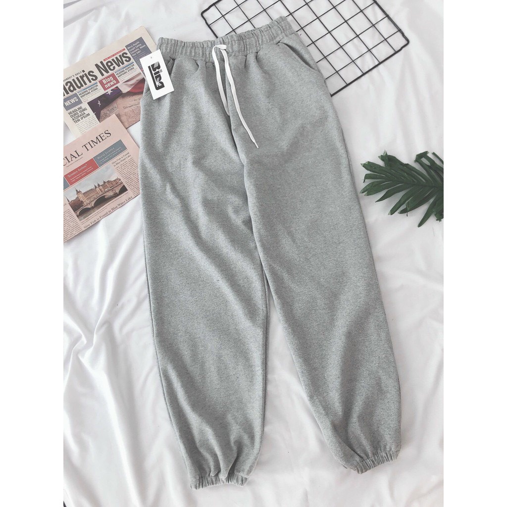 Quần jogger unisex bo chun Spun Nice Clothes chất nỉ da cá nam nữ đều mặc được, phong cách ullzang