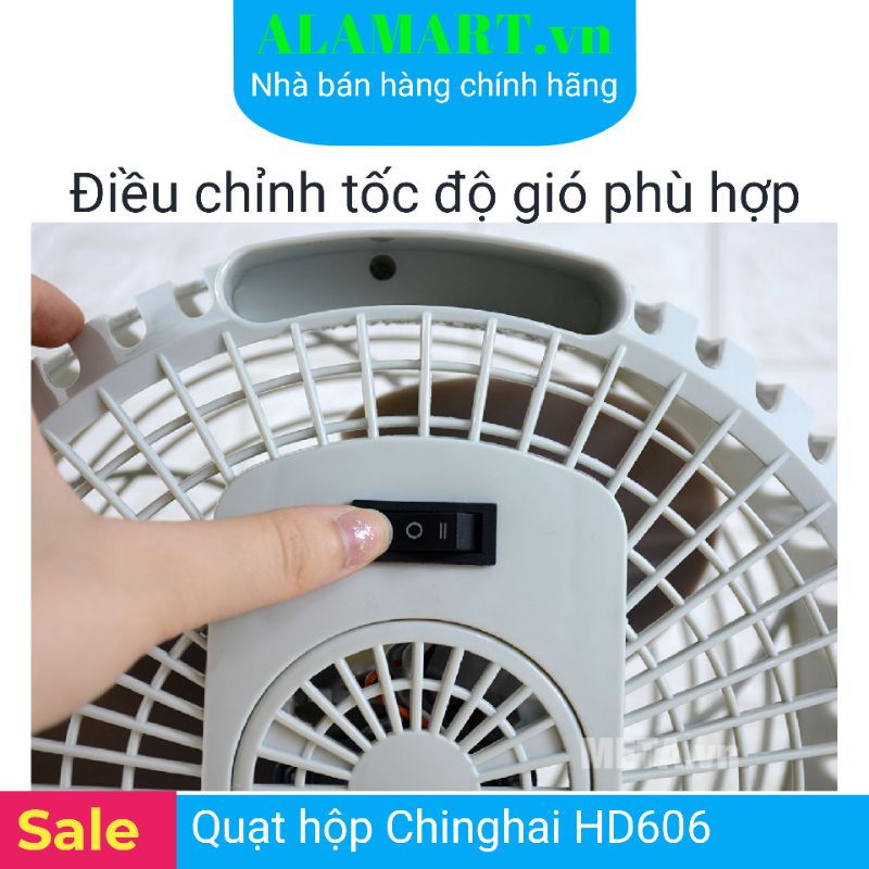 Quạt hộp Chinghai HD606 24W mát êm dịu thoải mái cho bé, bàn làm việc