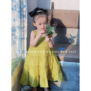 Váy Maxi đũi lụa siêu đẹp cho bé gái từ 1 - 10 tuổi