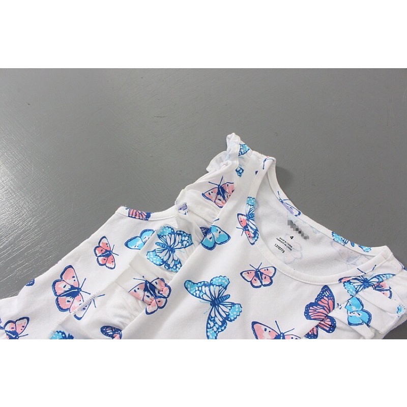 Váy sát nách bé gái Pekkle 2-8 tuổi Đầm cánh tiên bé gái chất cotton xuất dư 0621