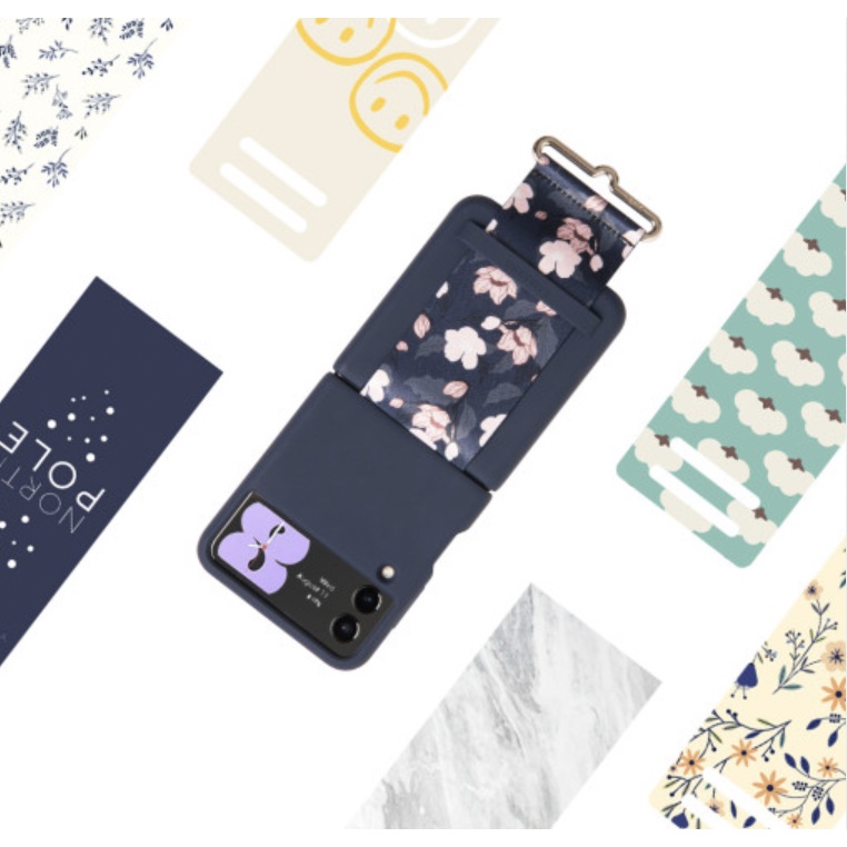 Changeable Compatible Straps for Samsung Galaxy Z Flip 3 Flip 4 S22 S22+ plus Ultra official Silicon case with strap / accessory accessories Korea pretty silicone cover decoration flip3 flip4