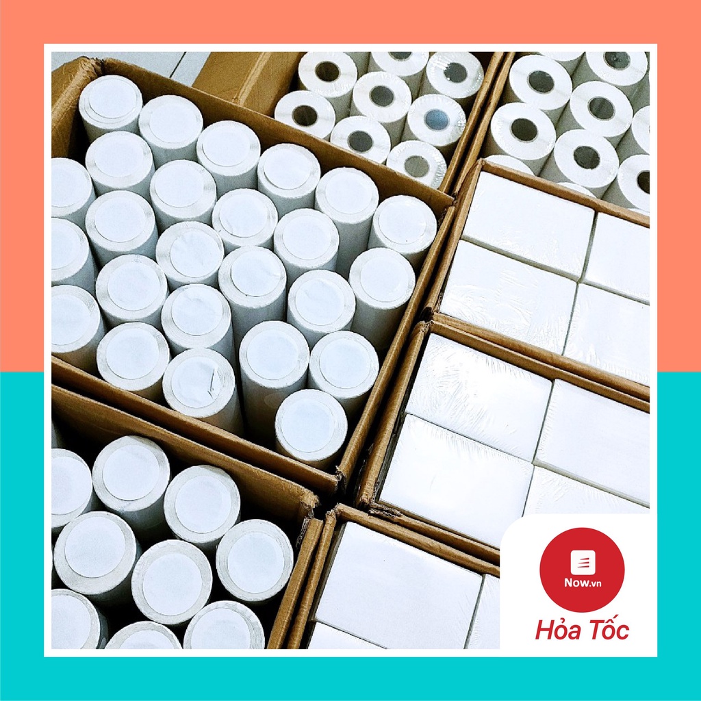 GIẤY IN NHIỆT DECAL A6 Tệp 500 Tem 100x150, Cuộn A6, A7, 75x100 Sẵn Lớp Keo Tự Dán - In Bill TMĐT, Shopee,...