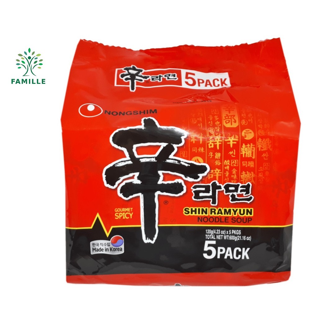 Lốc 5 Gói Mì Nongshim Shin Ramyun - Hàn Quốc