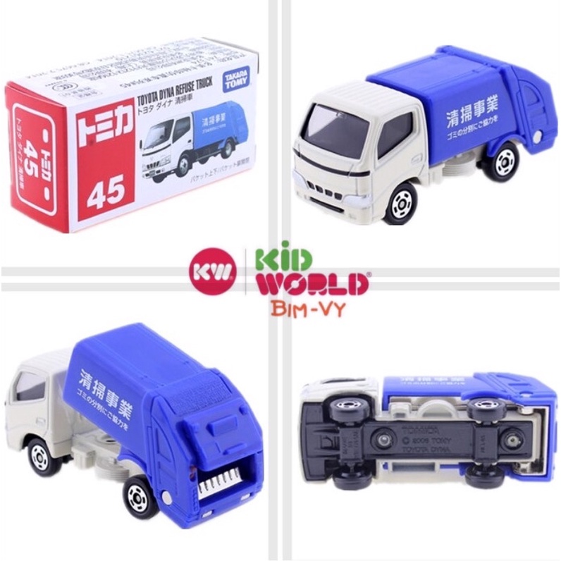 Xe mô hình Tomica Box Tải rác Toyota Dyna Refuse Truck. MS: 829.