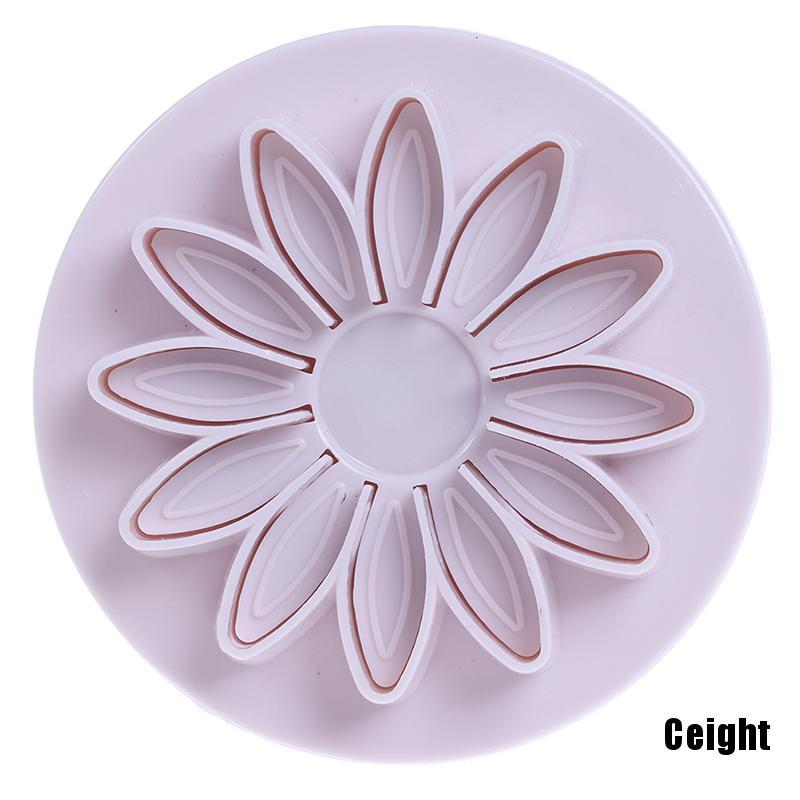 Khuôn Nhựa Nhấn Kẹo Đường Hình Bông Hoa Trang Trí Bánh Kem