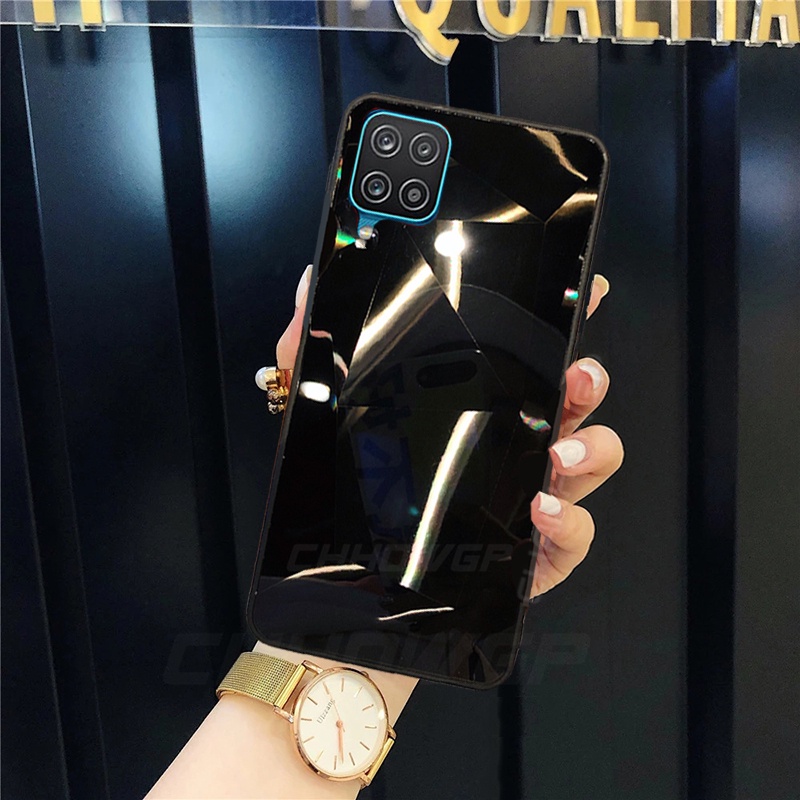 Ốp Điện Thoại Mặt Gương Kim Cương 3D Chống Sốc Cho Samsung Galaxy A22 A32 Samsung Galaxy A12 A52S A52 A72