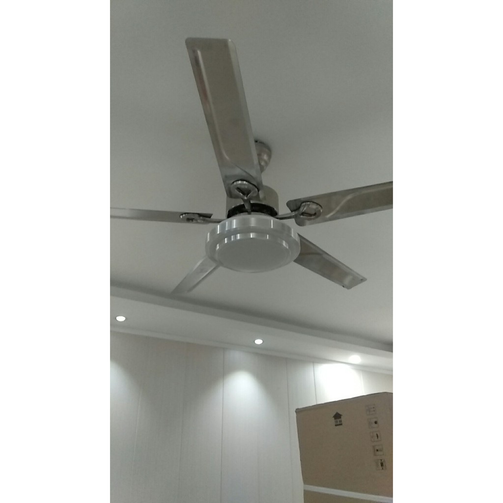 Đèn quạt trần LUXURY DECORATIVE FAN LAMP Cánh Kim Loại 52inch, đèn LED  QTK52L