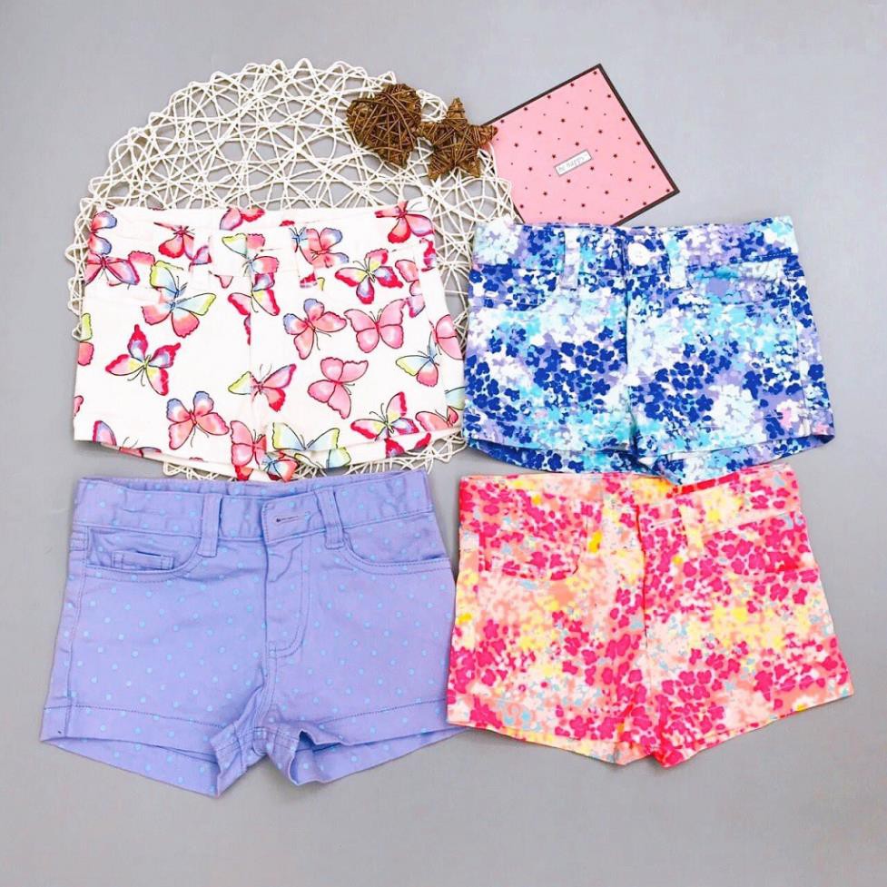Quần short bé gái BONGKIDS, quần sooc bé gái chất jean co giãn nhẹ , size 3-7 tuổi