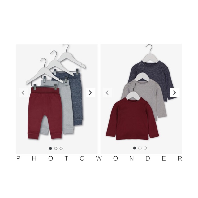 Set quần/áo cotton bé trai Tuclothing size 3-6,6-9,9-12,12-18,18-24