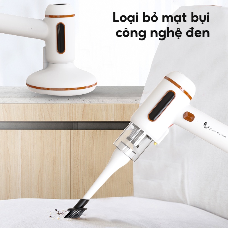 Máy hút bụi HAN RIVER máy hút bụi giường nệm 3 trong1 mới diệt khuẩn UV tùy chọn màu sắc- Hàng chính hãng