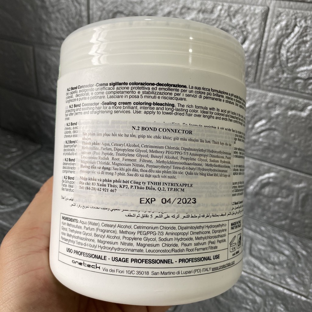 Dầu xả phục hồi tóc  FANOLA Fiber Fix Bond Connector N.2 Sealing Cream Colouring Bleaching 1000ml