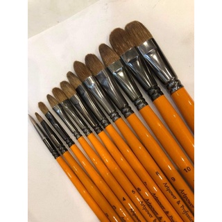 Bộ 12 cọ đầu ovan, lông mềm chuyên dùng cho màu nước, acrylic, sơn dầu và vẽ tranh tường