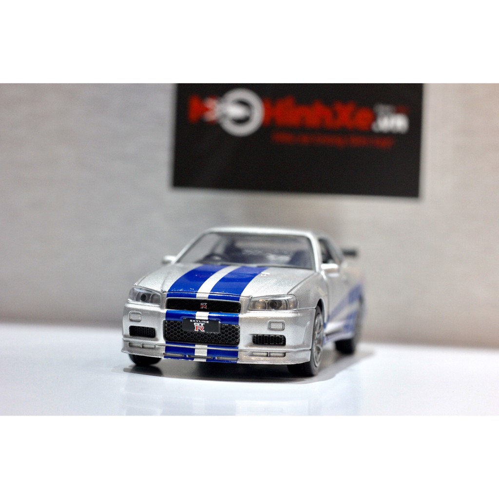 Mô Hình Xe Nissan GT-R R34 1:36 Jackiekim