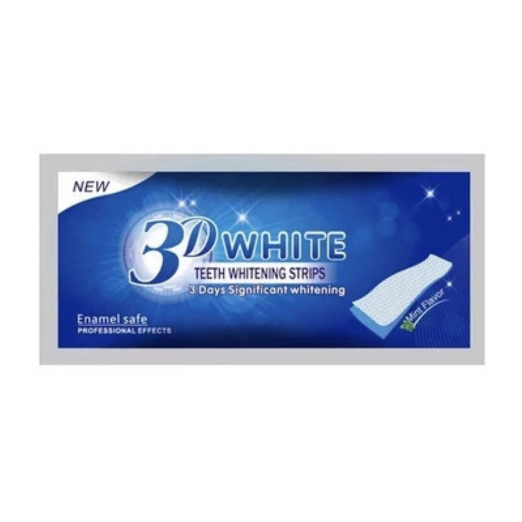 Miếng dán trắng răng 3D White Teeth Whitening Strips, cải thiện tình trạng ố vàng và lấy lại sự tự tin khi giao tiếp