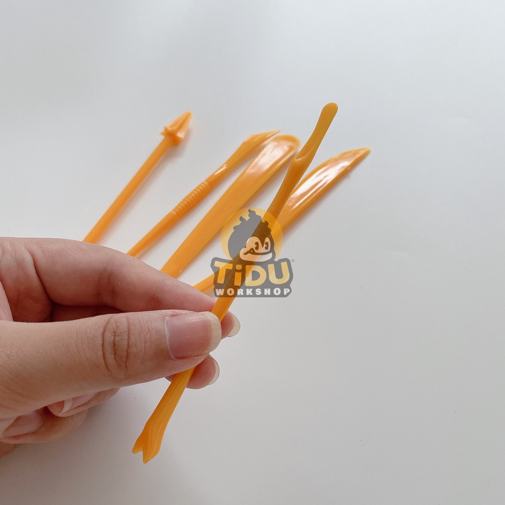 BỘ 5 DỤNG CỤ TẠO HÌNH ĐẤT SÉT CƠ BẢN, TẠO HÌNH NHÂN VẬT, TƯỢNG, CHIBI, MÔ HÌNH TỪ TIDUWORKSHOP