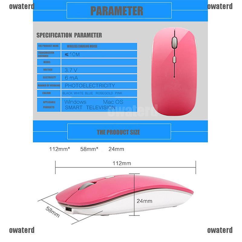 ★GIÁ RẺ★ Rechargeable Bluetooth Wireless Mouse Silent USB Optical Mice for Computer PC