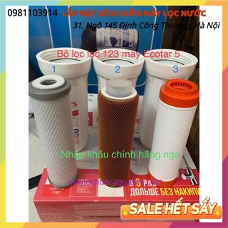 Bộ lõi lọc 123 máy ecotar5👉 lõi lọc máy nanogeyser ecotar👉 lõi lọc nga