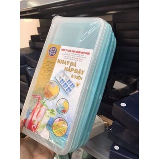 Khay trữ đông cho bé/ khay đá có nắp loại 8 viên nhựa Việt Nhật