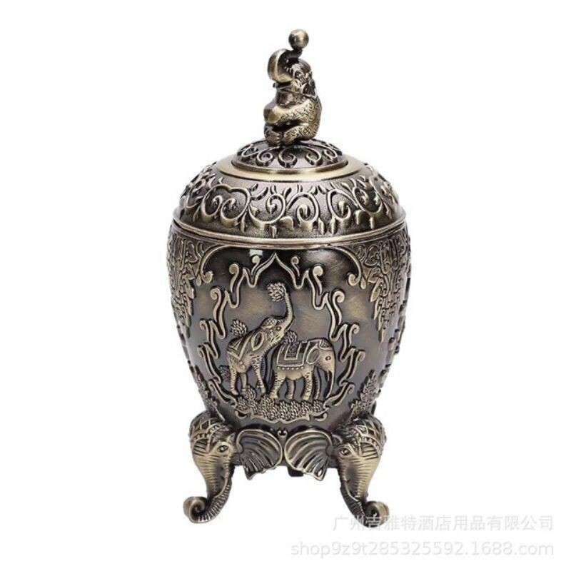 Ống để tăm đồng có chân ,có 2 màu